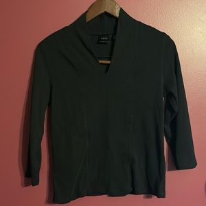 Rafaella 3/4 Sleeve V Neck Sweater